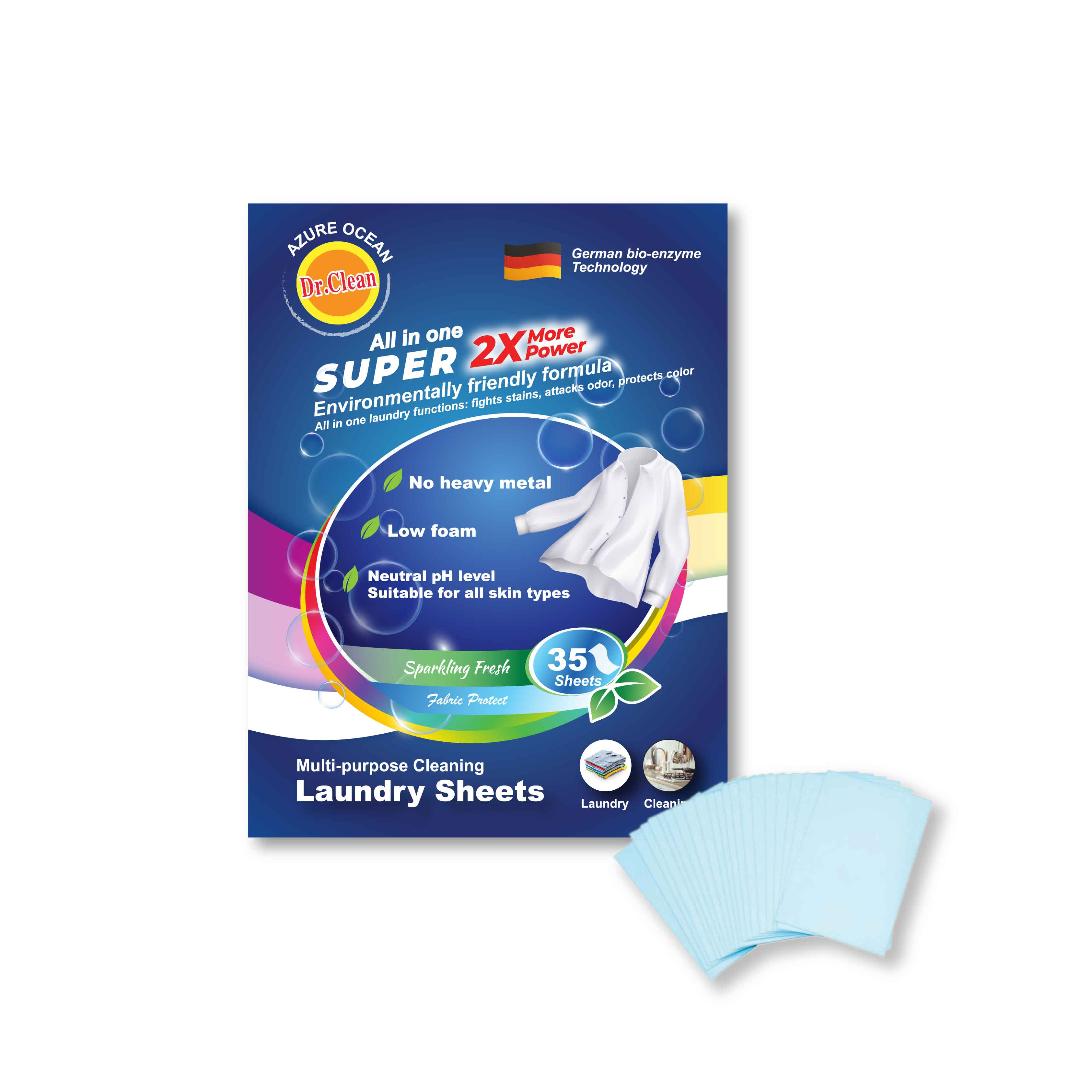 Dr. Clean Environmentally Friendly Concentrated Laundry Sheets (35pcs/box) x 100 Box