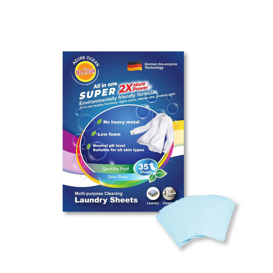 Dr. Clean Environmentally Friendly Concentrated Laundry Sheets (35pcs/box) x 1 Box